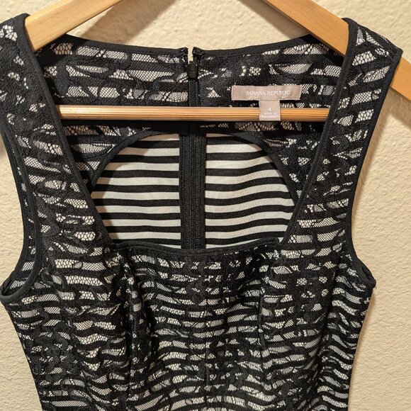 Banana Republic Lace Overlay Dress.Size 6 - Picture 4 of 7